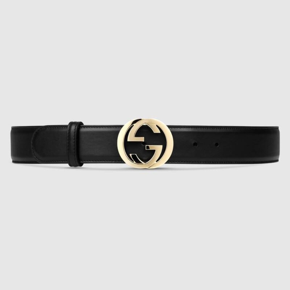 Authentic Gucci leather belt, black, size 90.